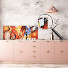 Wide format Wall panel - Design backsplash - Abstract Graphics Series: Ethnic abstraction