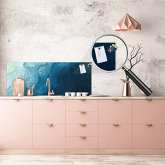 Stunning glass wall art - Wide format wall backsplash Rusted textures Series: Thorny waves