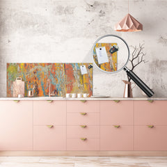 Wide format Wall panel - Design backsplash BBS21: Textures and tiles 2 Series: Concrete wall color panorama