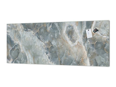 Design glass backsplash - Tempered Glass with or without magnetic properties Marbles 1 Series: Italian grunge stone