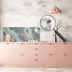 Design glass backsplash - Tempered Glass with or without magnetic properties Marbles 1 Series: Italian grunge stone