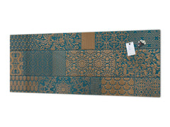 Wide format Wall panel - Design backsplash BBS21: Textures and tiles 2 Series: Indian style patchwork