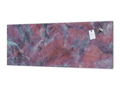 Contemporary glass kitchen panel - Wide format wall backsplash Marbles 2 Series: Luxury purple