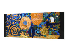 Toughened printed glass backsplash - Kitchen wall splashback will or without magnetic properties - Paintings Series: Abstract painting composition