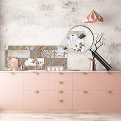 Wide format Wall panel - Design backsplash BBS21: Textures and tiles 2 Series: Sculpted tile texture