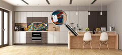 Toughened printed glass backsplash - Kitchen wall splashback will or without magnetic properties - Paintings Series: Inner eye