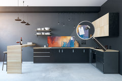 Toughened printed glass backsplash - Kitchen wall splashback will or without magnetic properties - Paintings Series: Impressionist sky 2