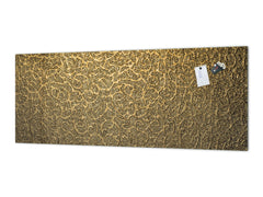 Stylish glass backsplash - Photo glass upstand w/wo magnetic properties - Decorative Surfaces Series: Luxury golden pattern