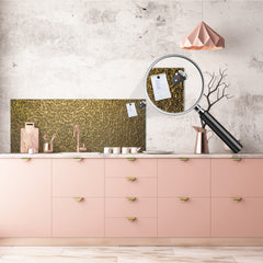 Stylish glass backsplash - Photo glass upstand w/wo magnetic properties - Decorative Surfaces Series: Luxury golden pattern