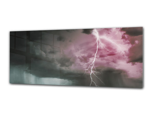 Cuadro de cristal moderno 125x50 cm (49,21 "x 19,69") - Tormenta