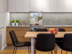 Printed tempered glass backsplash – BS23 European tradicional food Series: Lard In A Jar