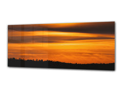 Cuadro de cristal moderno 125x50 cm (49,21 "x 19,69") - Puesta del Sol 3