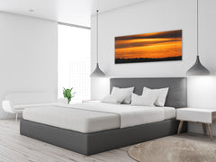 Cuadro de cristal moderno 125x50 cm (49,21 "x 19,69") - Puesta del Sol 3