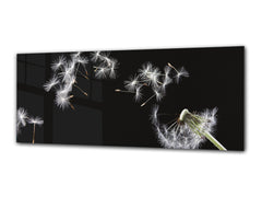 Cuadro de cristal moderno 125x50 cm (49,21 "x 19,69") - Dandelion 1