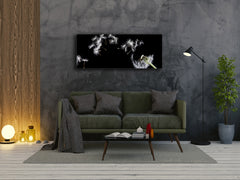 Cuadro de cristal moderno 125x50 cm (49,21 "x 19,69") - Dandelion 1