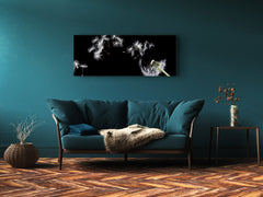 Cuadro de cristal moderno 125x50 cm (49,21 "x 19,69") - Dandelion 1