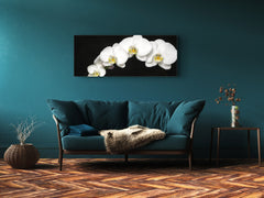 Cuadro de cristal moderno 125x50 cm (49,21 "x 19,69") - Orquídea 1