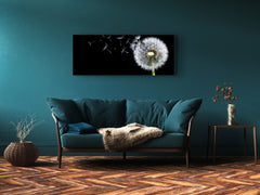 Cuadro de cristal moderno 125x50 cm (49,21 "x 19,69") - Dandelion 2