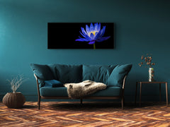 Modernes Glasbild 125 x 50 cm – Blume 1