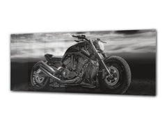Cuadro de cristal moderno 125x50 cm (49,21 "x 19,69") - Motocicleta 1