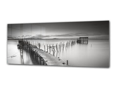 Cuadro de cristal moderno 125x50 cm (49,21 "x 19,69") - Muelle 1