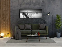 Cuadro de cristal moderno 125x50 cm (49,21 "x 19,69") - Muelle 1