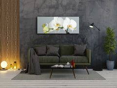 Cuadro de cristal moderno 125x50 cm (49,21 "x 19,69") - Flor 6