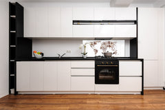 Glass kitchen panel with and w/o stainless steel back-coating: World coffee map