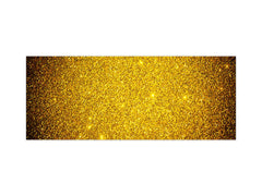 Large format horizontal backsplash - magnetic and non magnetic tempered glass: Golden glitter