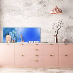 Glass splashback with metal backing - Kitchen glass panel: Spring Blossom