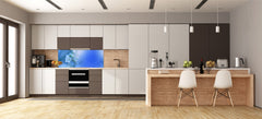 Glass splashback with metal backing - Kitchen glass panel: Spring Blossom