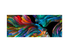 Glass splashback with metal backing - Kitchen glass panel: Bird of Love