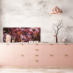 Glass splashback with metal backing - Kitchen glass panel: Bloodgood