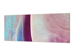 Stunning glass wall art - Wide format backsplash with magnetic properties: Deserts of Africa- aerial view