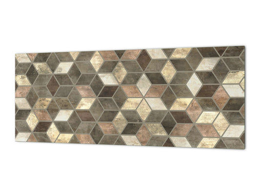 Stunning glass wall art - Wide format backsplash with magnetic properties: Abstract Wall