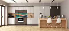 Stunning glass wall art - Wide format backsplash with magnetic properties: Sunset never happened