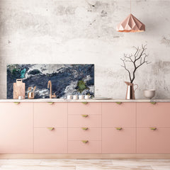 Toughened printed glass backsplash - Wideformat steel coated wall glass splashback: The plague of the advancing century