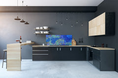 Stunning glass wall art - Wide format backsplash with magnetic properties: Van Gogh Modern art