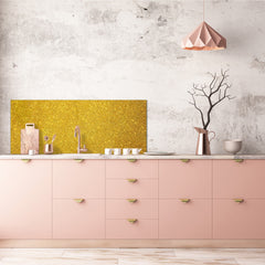 Wide format Wall panel with magnetic and non-magnetic metal sheet backing: Gold sparkling background