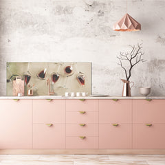 Wide format Wall panel with magnetic and non-magnetic metal sheet backing: Flat wine composition