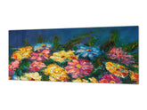 Glas-Küchenfront mit und ohne Edelstahl-Rückbeschichtung: Blumen Gemälde Monet