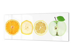 Panel de cocina de vidrio con y sin revestimiento posterior de acero inoxidable: Rodajas de fruta 2