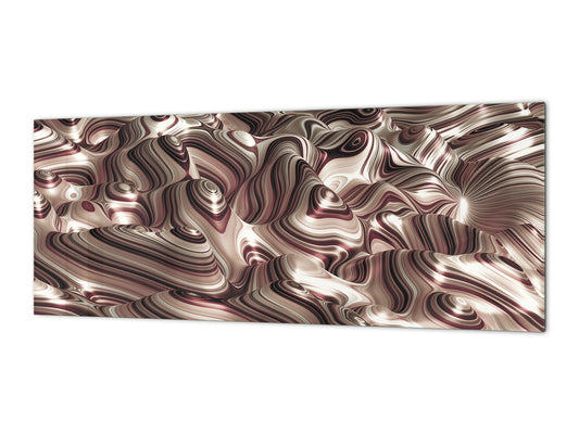 Glass kitchen panel with and w/o stainless steel back-coating: Luxury 3d illustration