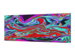 Glass kitchen panel with and w/o stainless steel back-coating: Magic space