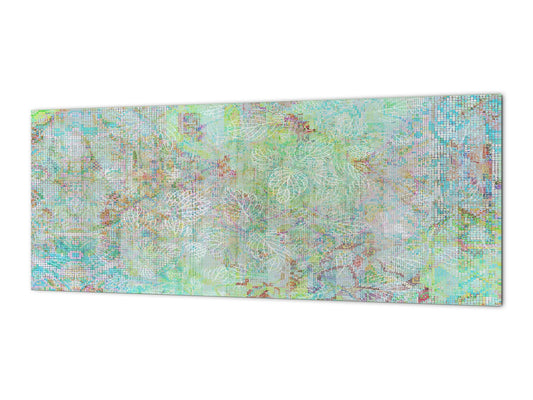 Glasrückwand mit und ohne Metallblechrückwand mit magnetischen Eigenschaften: Grunge-Wandkunst