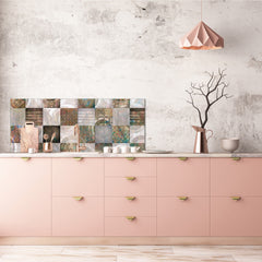 Glass splashback with metal backing in wide format - Kitchen tempered glass panel: Home deco