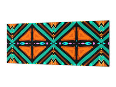 Spritzschutz aus gehärtetem, bedrucktem Glas – Breitformatige, stahlbeschichtete Glasrückwand: Tile Bright Rustic Flower