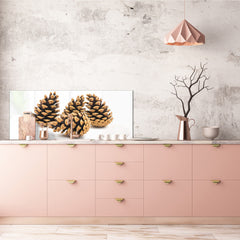 Wide format Wall panel with magnetic and non-magnetic metal sheet backing: Cones on a white