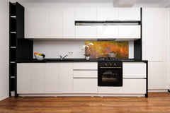 Tempered Glass magnetic and non magnetic splashback in wide-format: Abstract grundge painting 2