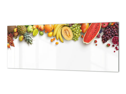 Magnetische und nicht magnetische Spritzschutzfolie aus gehärtetem Glas im Breitformat: Frisches Obst für die Wand 2